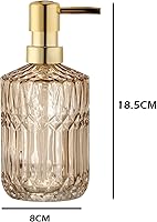 Vista 6 de Dispensador de jabón con bomba, dispensadores de jabón líquido recargable para manos y platos para encimera de baño, fregadero de cocina (ámbar)