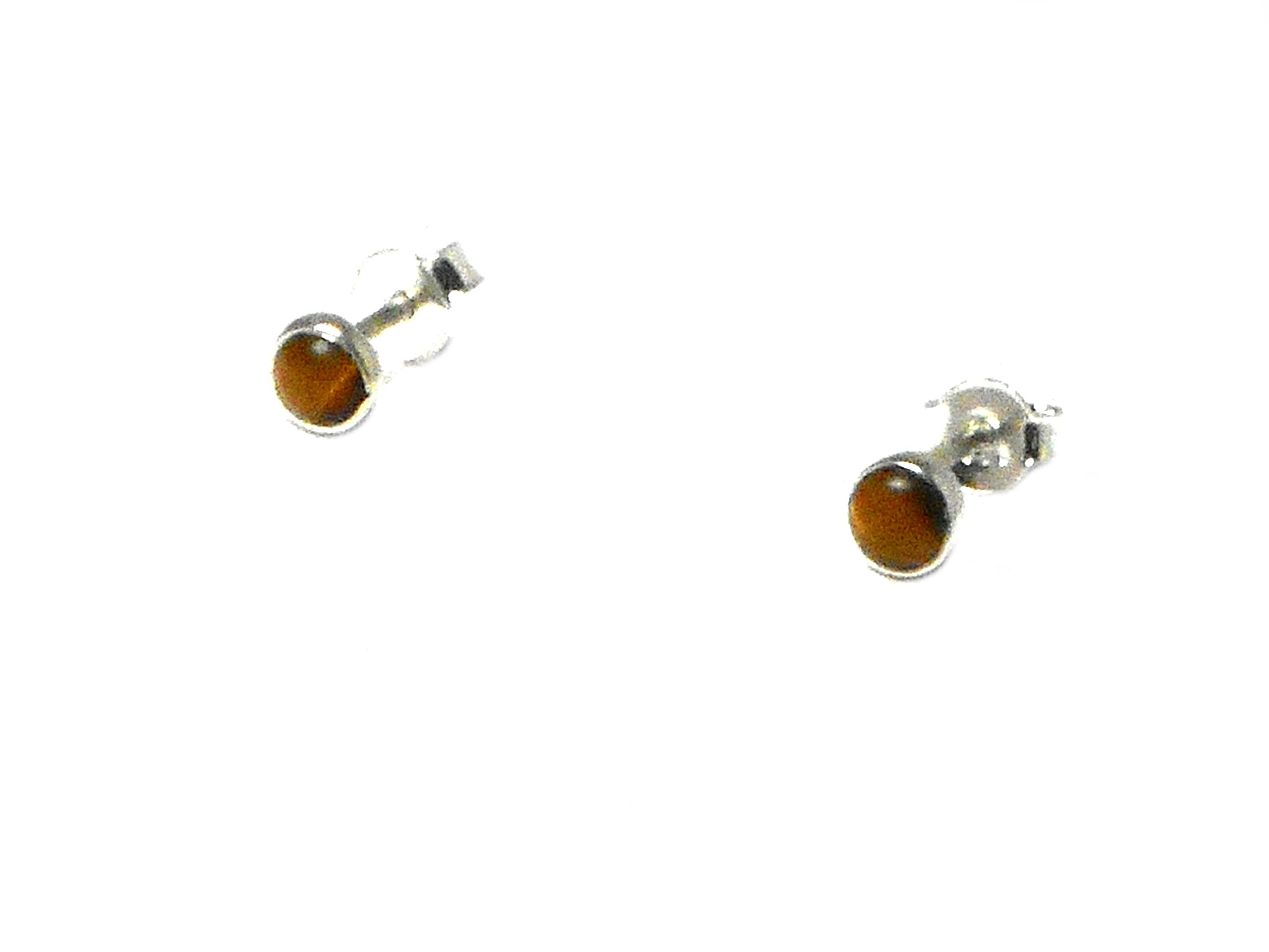 Philip Jones Orecchini in argento Sterling con occhio di tigre