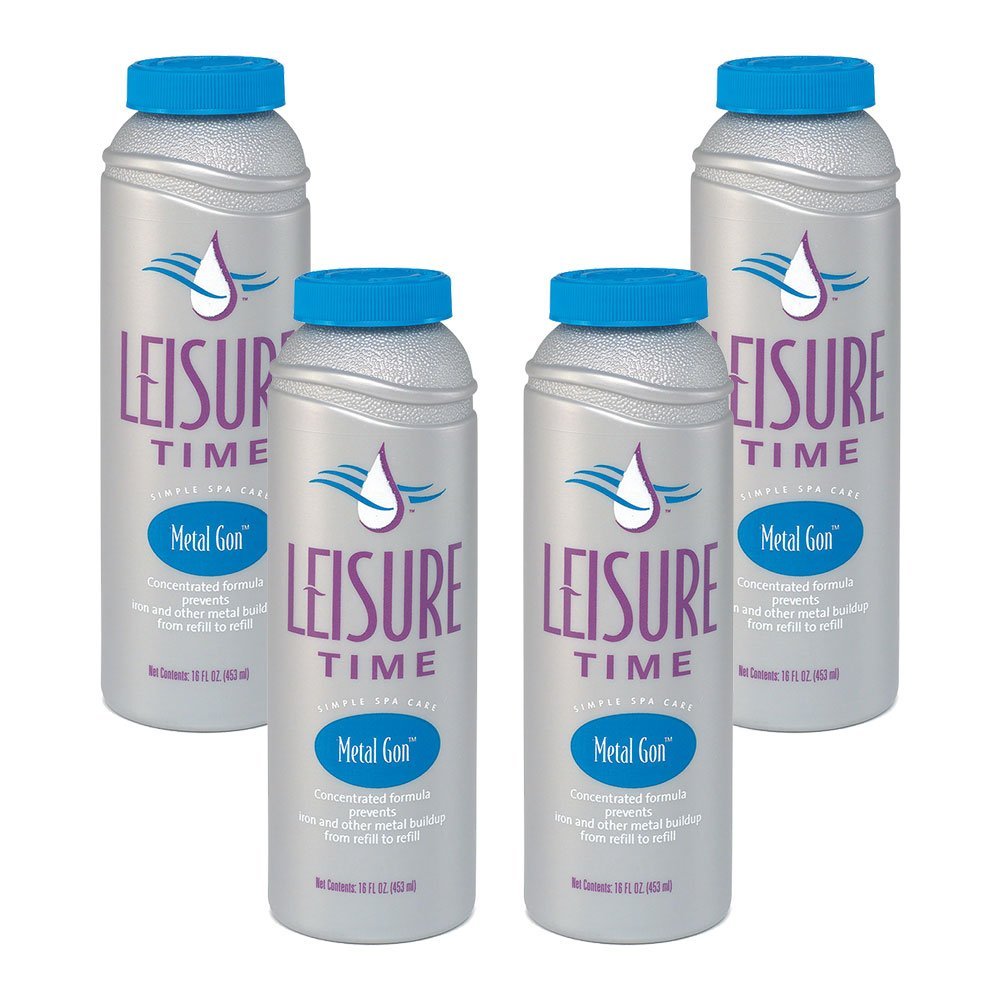LEISURE TIME Metal Gon Simple Spa Care Hot Tub Metal Build Up Prevention (D), 16 Ounces (Fоur Paсk)