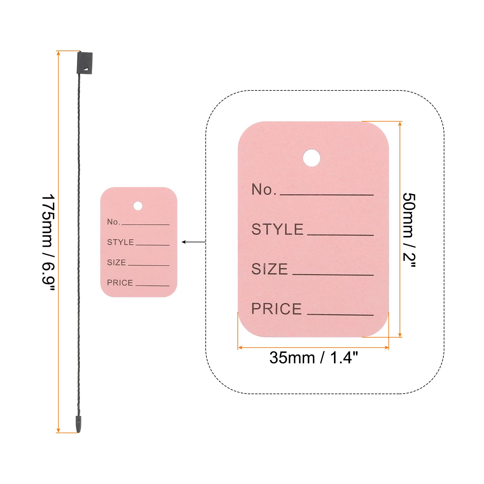 Amazon | uxcell 値札とハングタグストリング衣類価格マーキングタグ 2