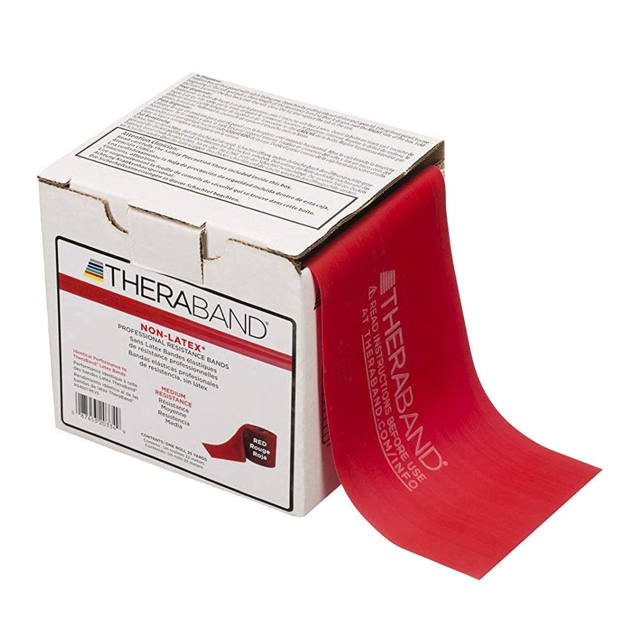 THERABAND Resistance Band 25 Yard Roll, Special Heavy Black Non-Latex Professional Elastic Bands for Upper & Lower Body Exercise, Physical Therapy, Pilates, & Rehab, Dispenser Box (Red) (B0CN4MR4PD) Amazon Price History, Amazon Price Tracker
