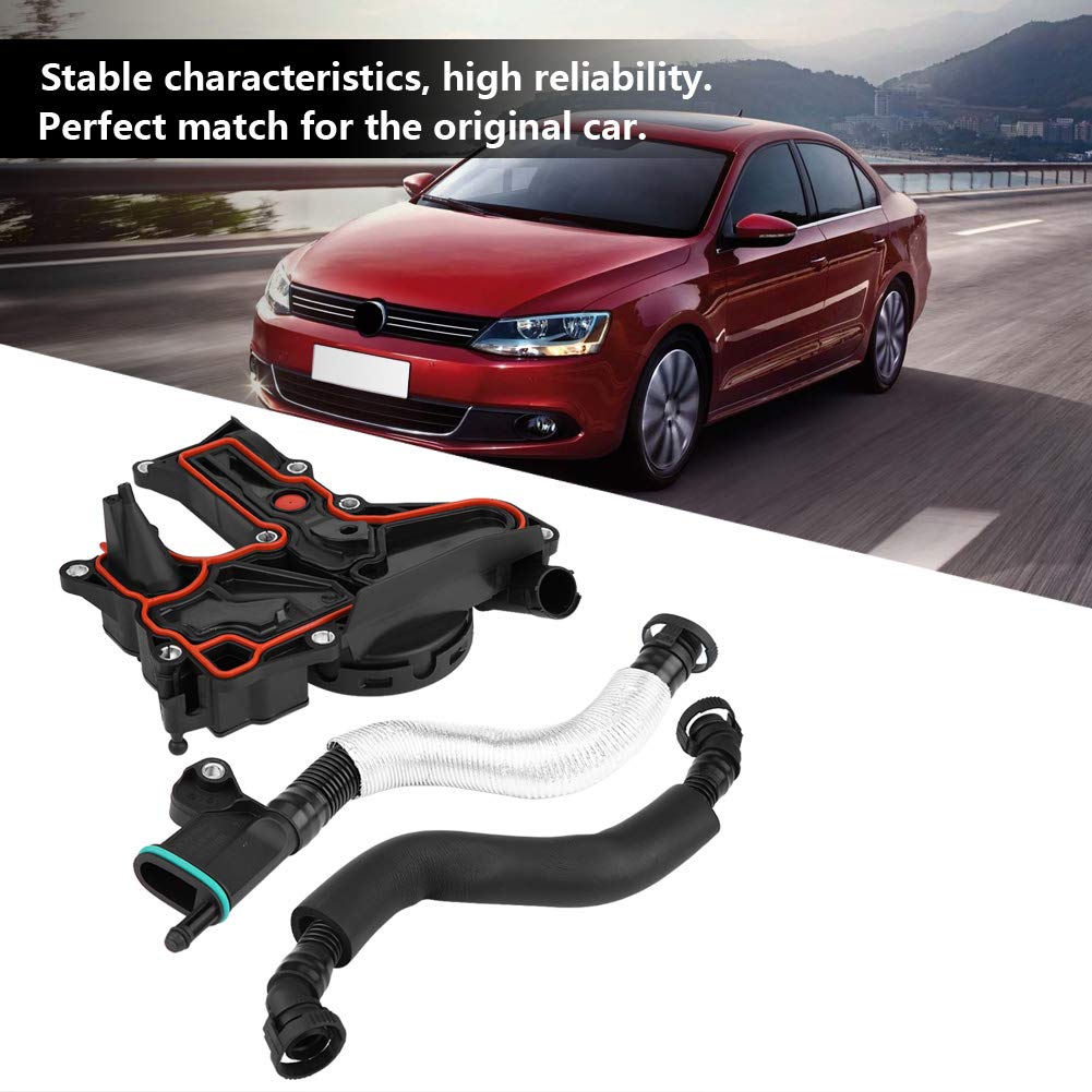 Qiilu Separatore olio motore, separatore olio valvola PCV auto per Jetta Golf Gti Passat A3 A4 TT 06H103495