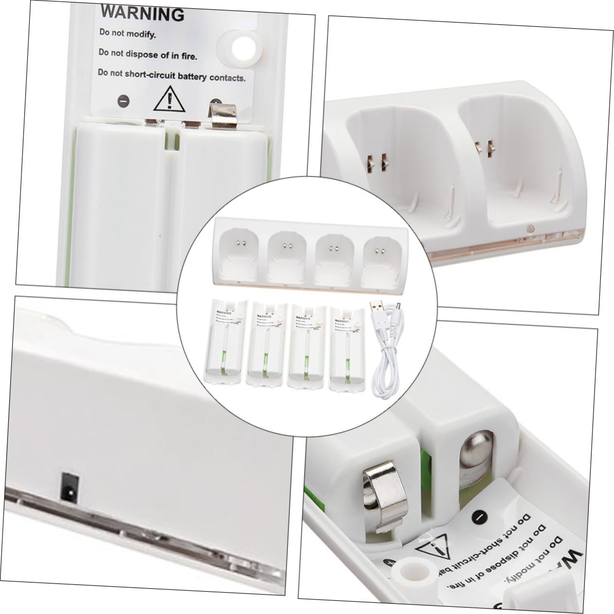 Angoily Cargador de Batería de Ranuras para Adaptador de Batería Cargador de Inteligente Luces Azules para Recargar Pilas Recargables y Recargables