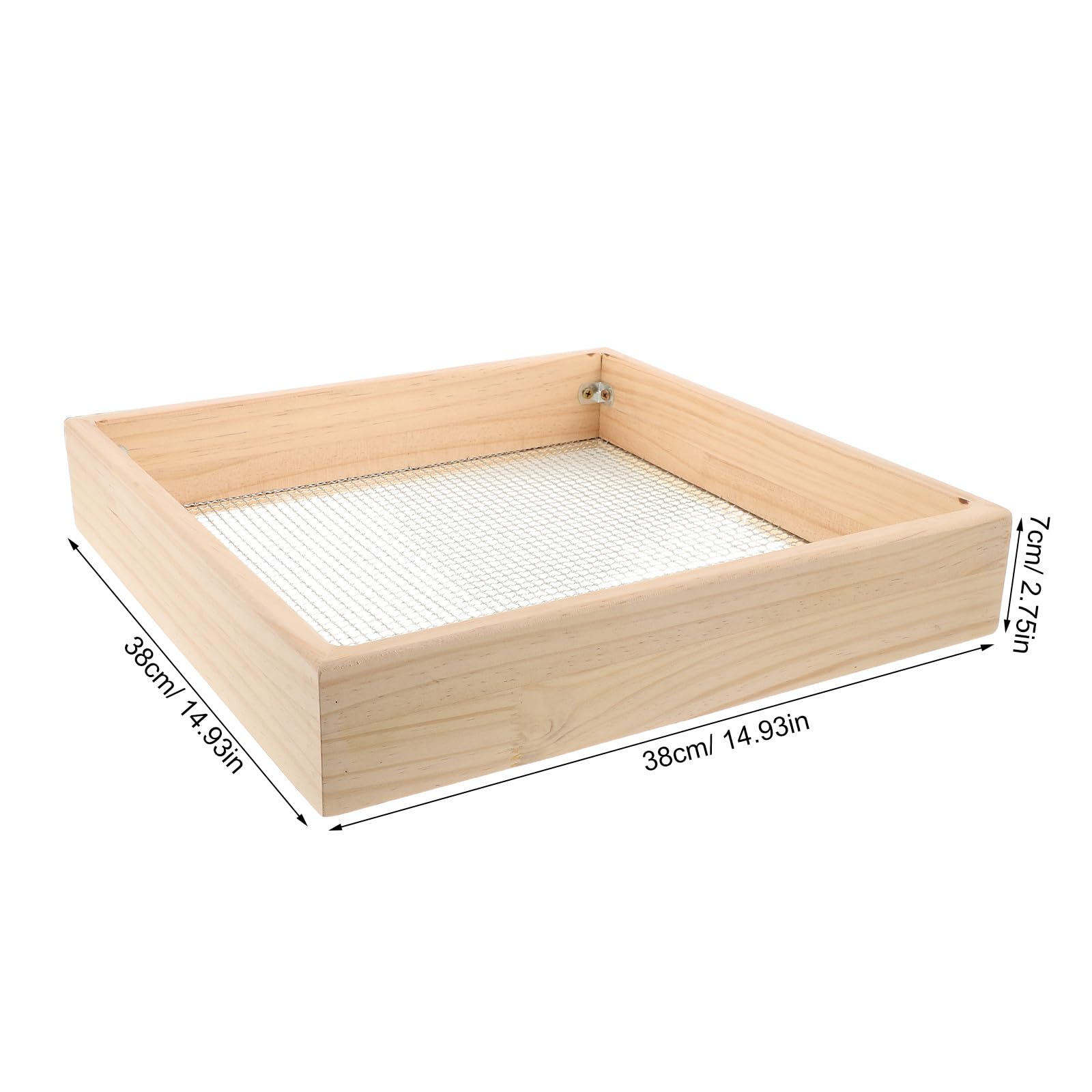 Toddmomy Setaccio da Giardino - 38x38 cm, setaccio Multiuso per terriccio, Manuale, con Maglia da 6 mm x 6 mm, Ideale per Compost, Sassi, Terra, Foglie e terriccio per vasi.