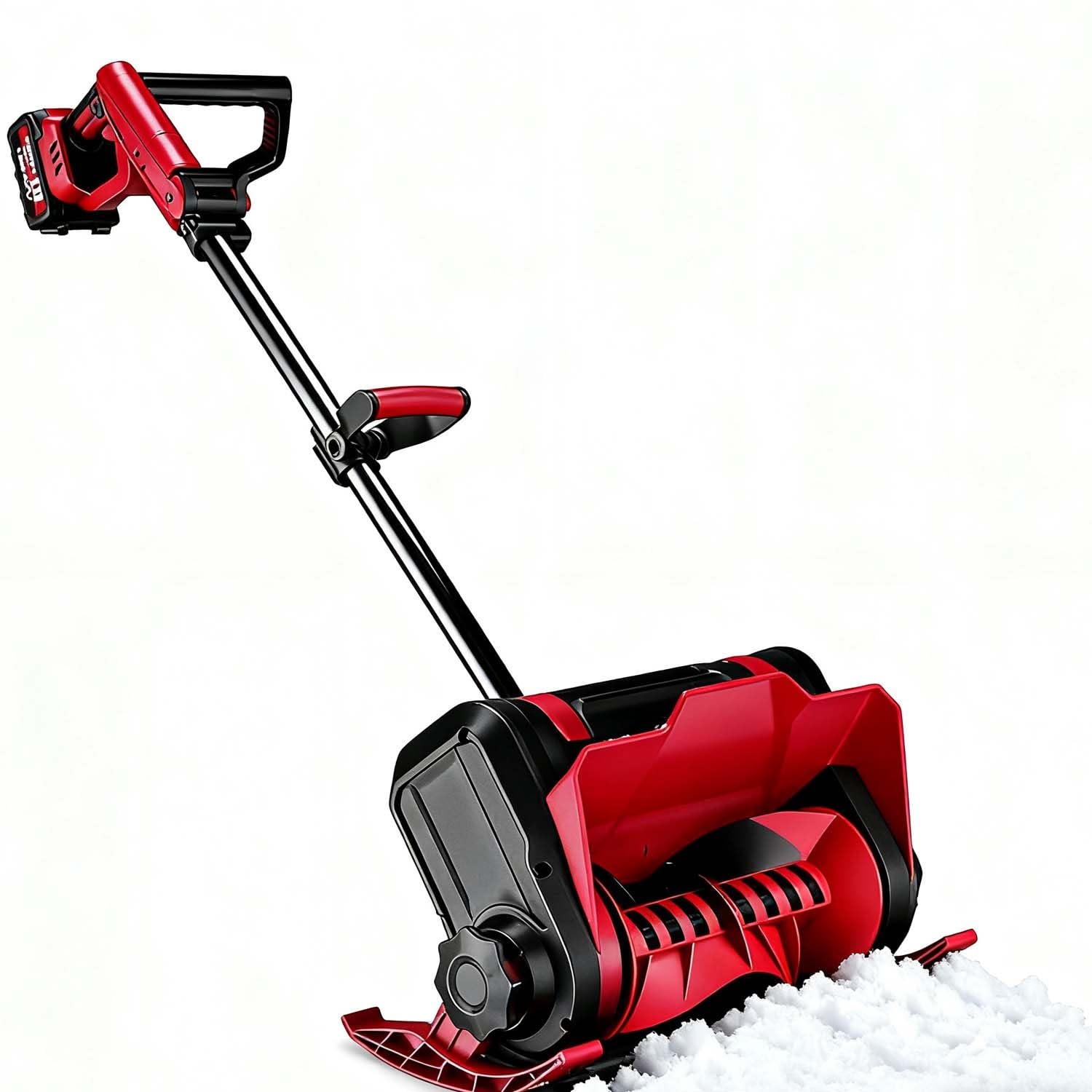 Pala de nieve eléctrica inalámbrica con motor sin escobillas, 20 V, baterías duales de 4.0 Ah, ancho de limpieza de 12.6 pulgadas, lanzamiento de 26 pies, soplador de nieve ligero para entradas y
