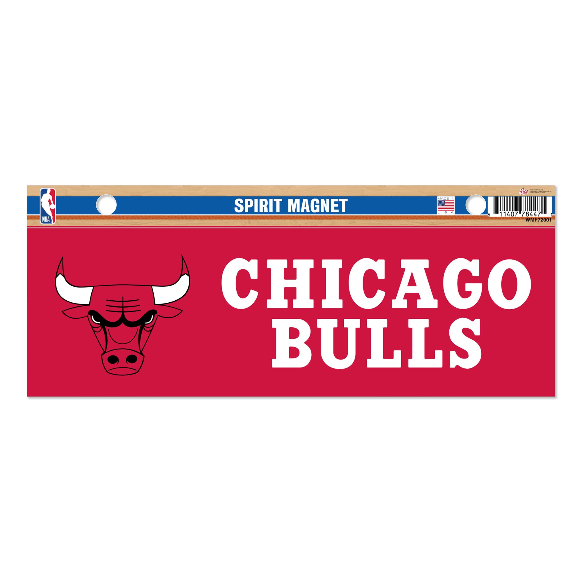 Rico Industries NBA Basketball Chicago Bulls 4 x 10 Team Spirit Magnet - Car, Home Décor - Refridgerator, Office, Kitchen