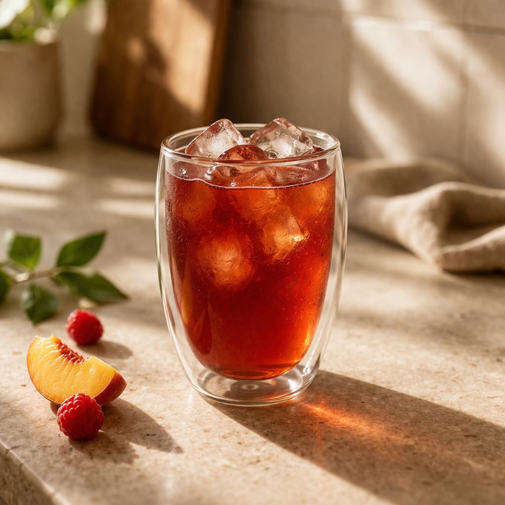 Creano doppelwandige Gläser 400ml „DG-Hoch“, 6er Set + 6x hochwertiger Kräutertee oder Früchtetee gratis