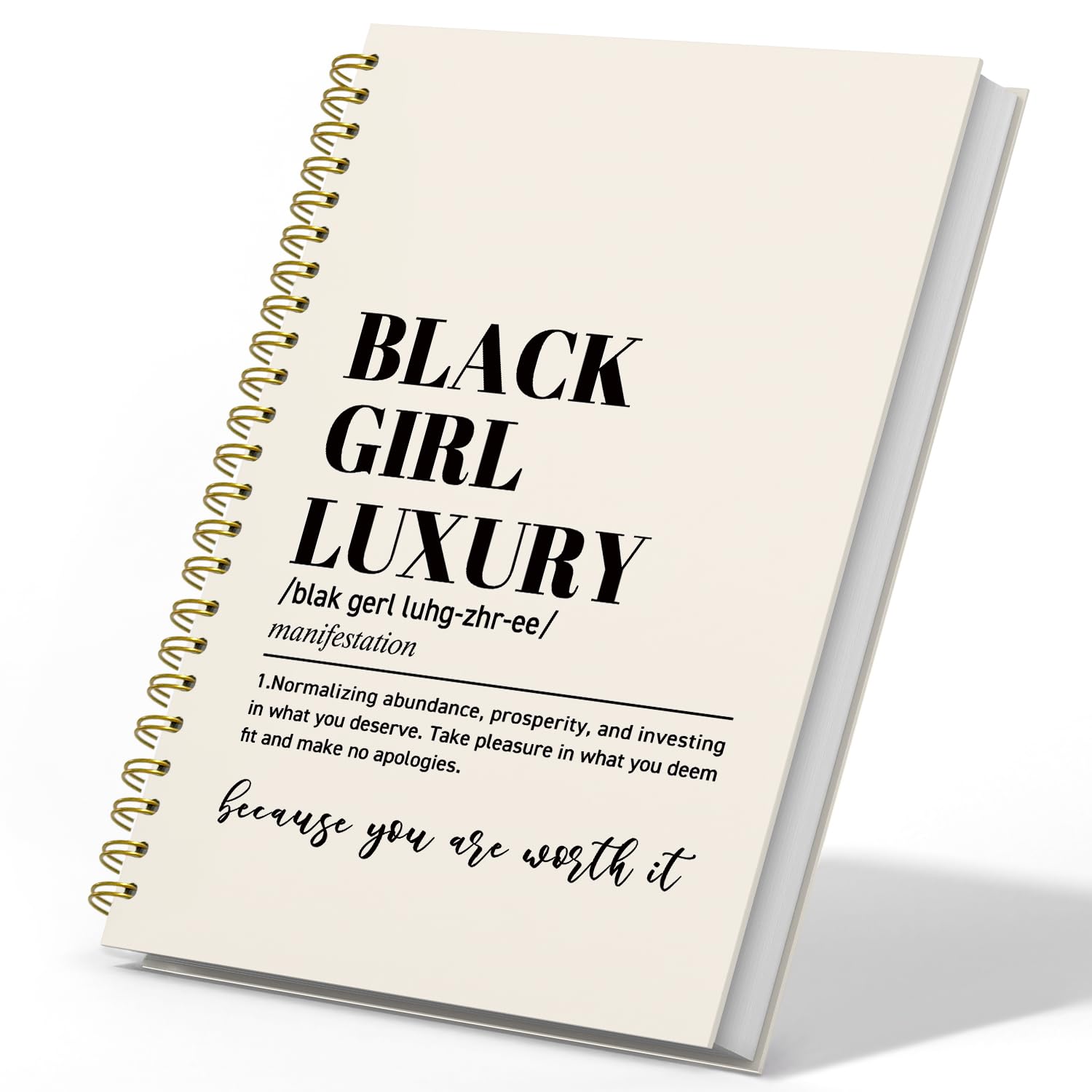 Black Girl Woman Journal, quaderni ispiratori per ragazze nere, regali afroamericani per donne, regali magici per ragazze nere, quaderno a spirale di lusso per ragazze nere (beige)