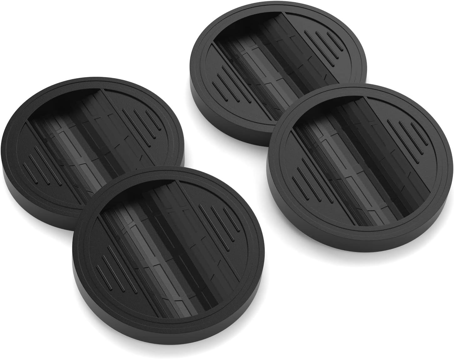 Furniture Caster Cups 4 Pack, Round Rubber Furniture Cups