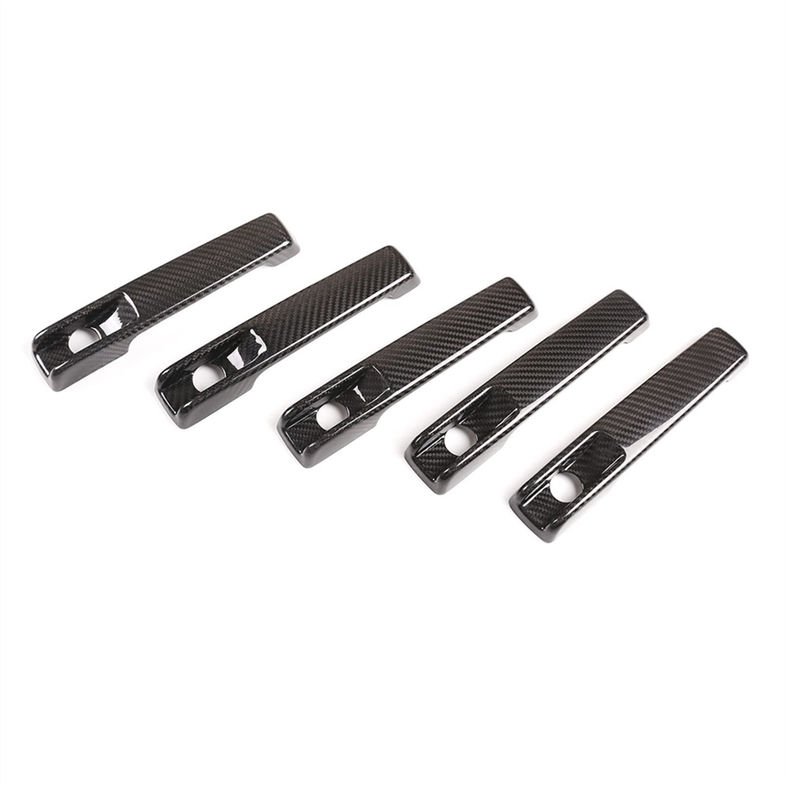 Fahbstr One Color Car Inner Handle For Benz G Class W463 G350 G400 G500 2019-2020 Real Carbon Fiber Car Outer Door Handle Cover Trim