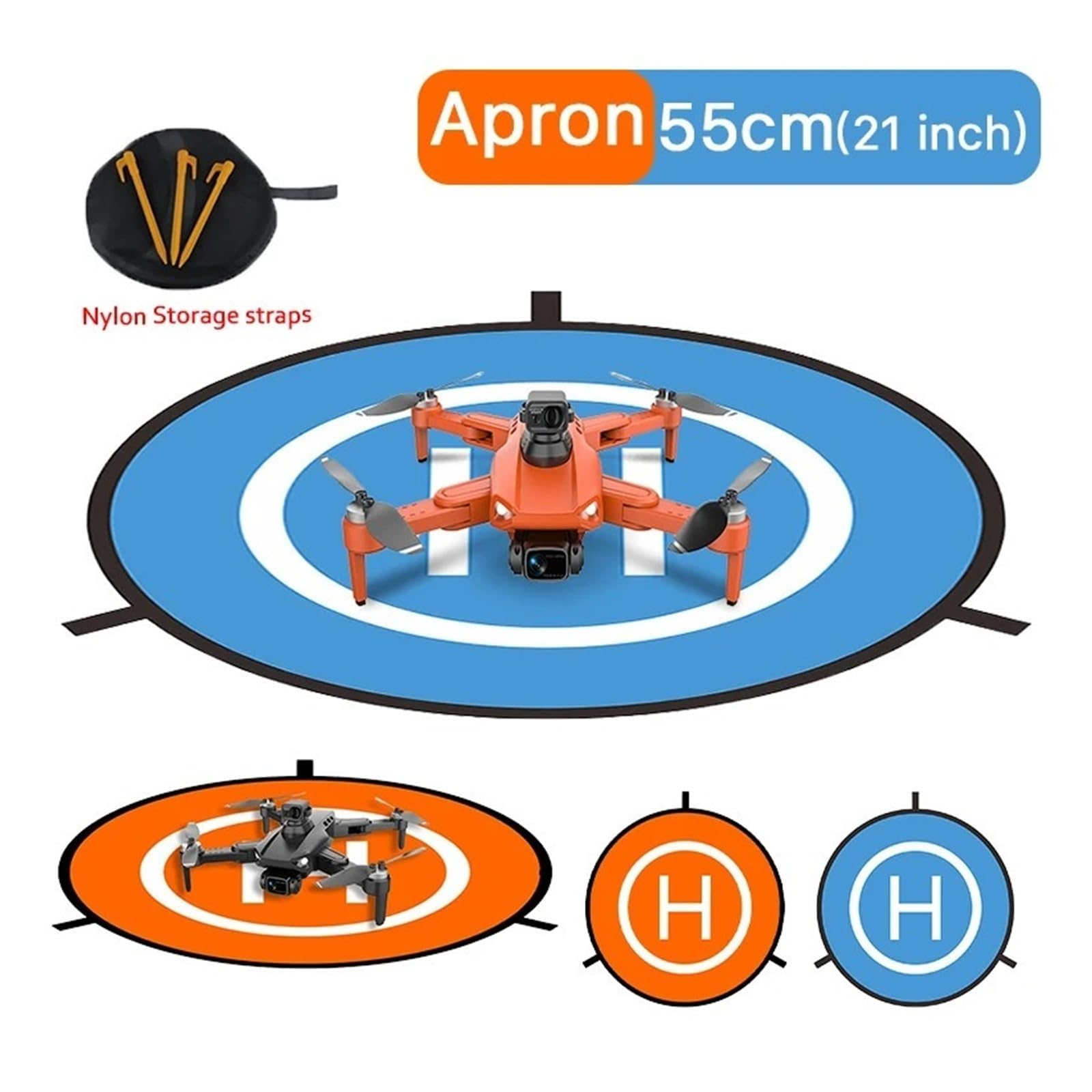 Uniwersalna 55 cm 75 cm składana podkładka do drona, quadcoptera, akcesoria, mata do dronów, quadcoptera, parkingu, szybka, składana, przenośna mata do wypuszczania (55 cm)