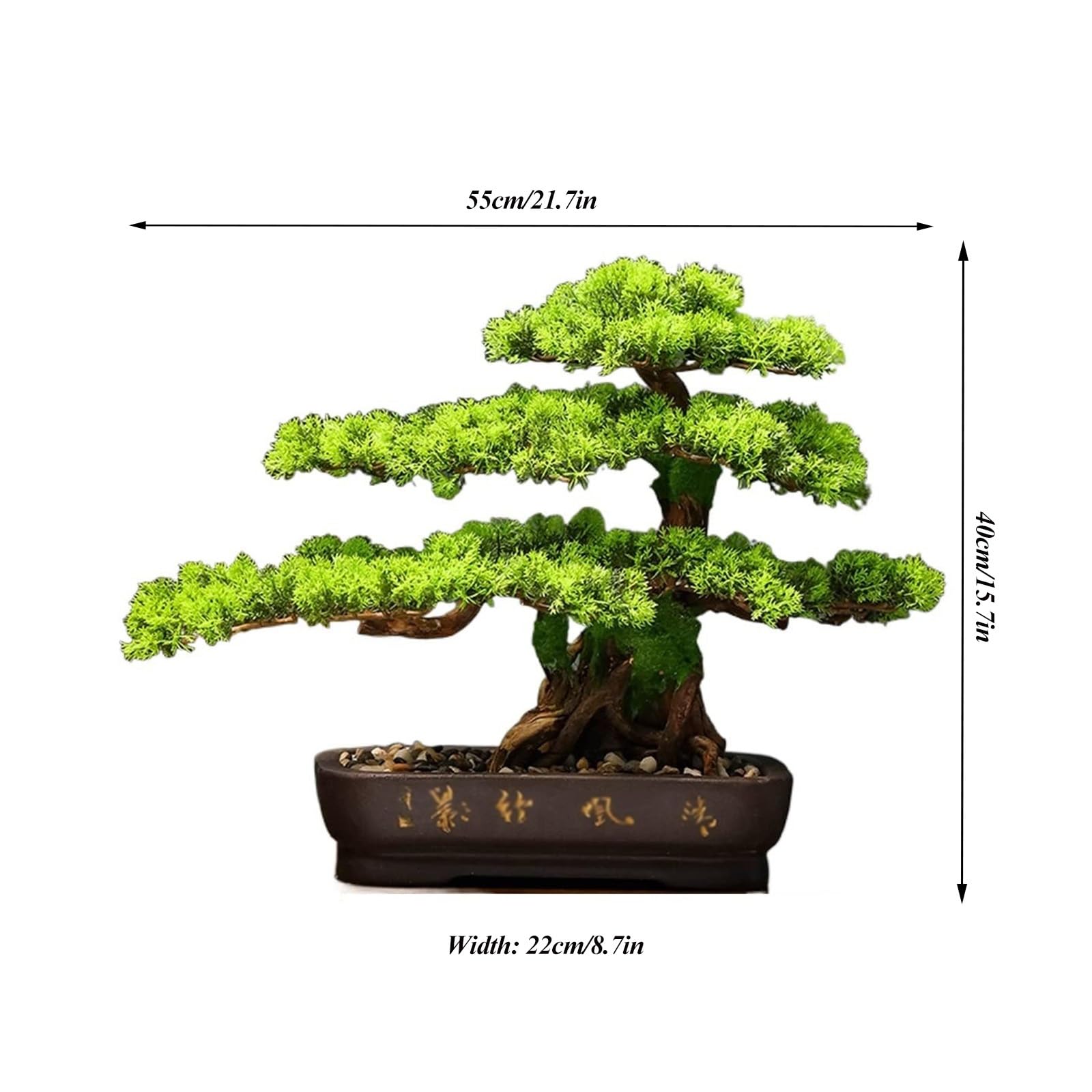Piante artificiali da interno con vaso, piante finte per esterni, portico anteriore, bonsai artificiali che sembrano reali, decorazione per la casa per ingresso, ufficio, soggiorno
