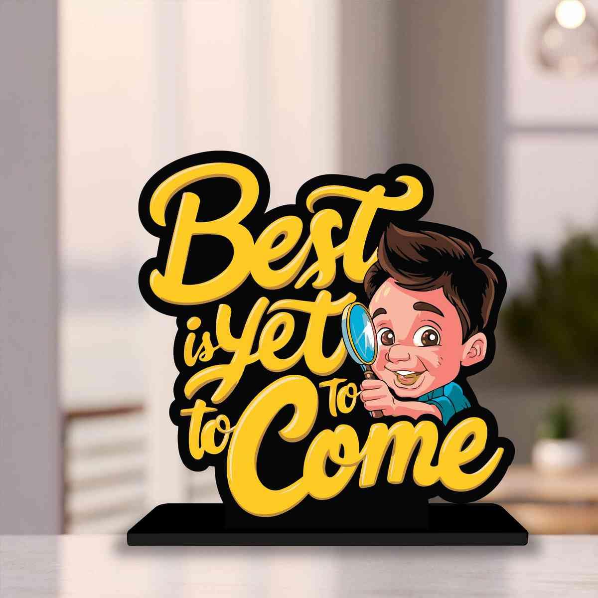 PICKYPOMP Wooden Idols and Figurins Best is Yet to Come Wooden Quote Showpieces, Office and Home Decor Item, Side Table Decor, Study/Computer Table, Living Room, Best Gift Item – P0181 PICKYPOMP Wooden Idols and Figurins Best is Yet to Come Wooden Quote Showpieces, Office and Home Decor Item, Side Table Decor, Study/Computer Table, Living Room, Best Gift Item – P0181