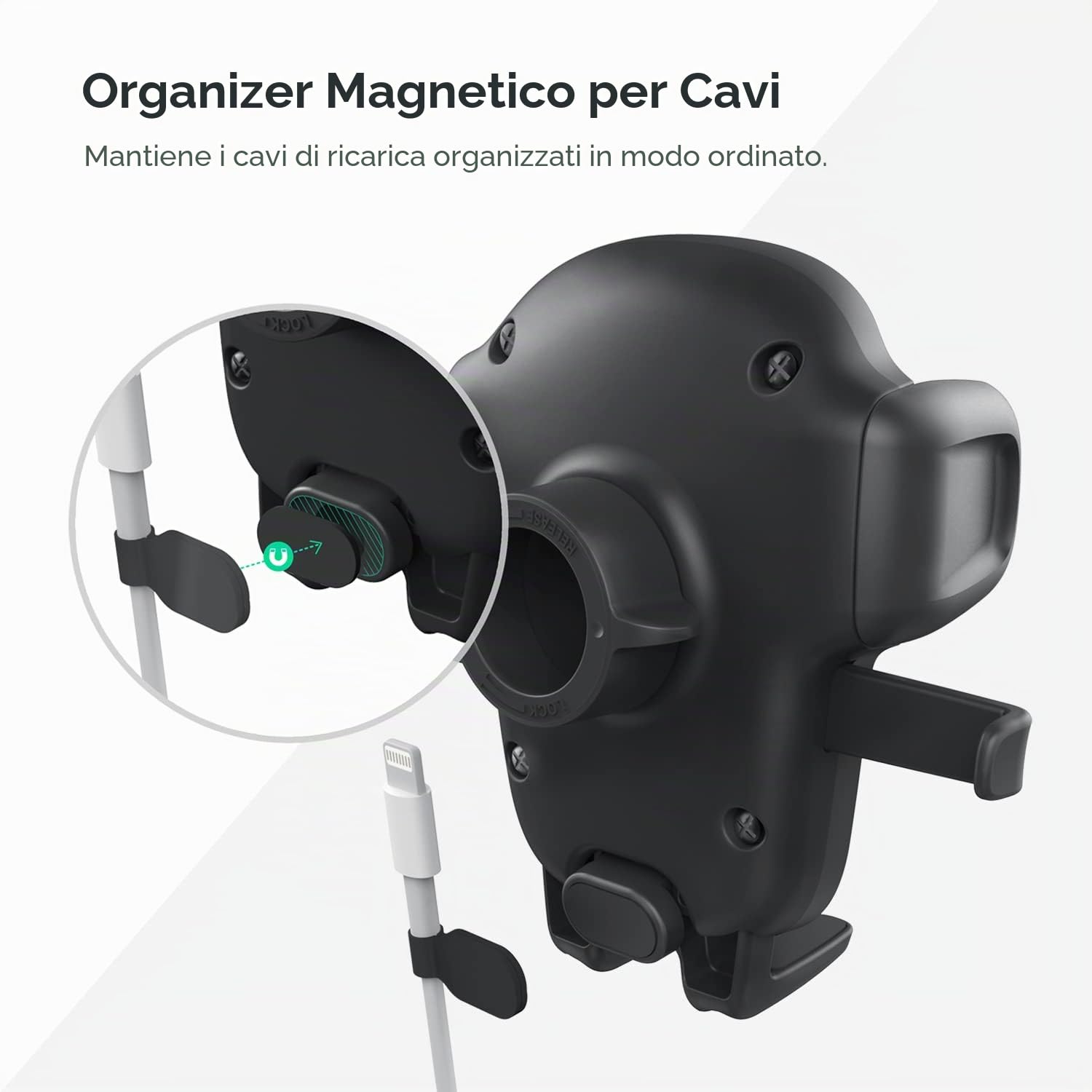 iOttie Easy One Touch 5 Supporto universale per auto con supporto per telefono con montaggio a filo per iPhone, Samsung, Moto, Huawei, Nokia, LG, Smartphone