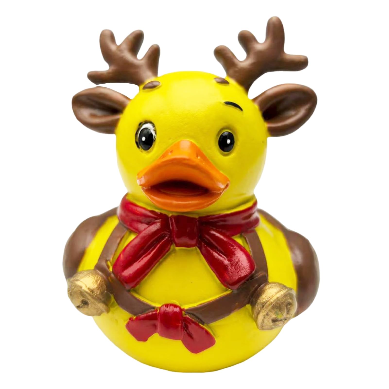 pidodou Christmas Ornament Santa Claus Deer Snowman Duck Shape Resin Figure Holiday Theme Festive Decoration for Tree Table Shelf 8cm HeightBrown
