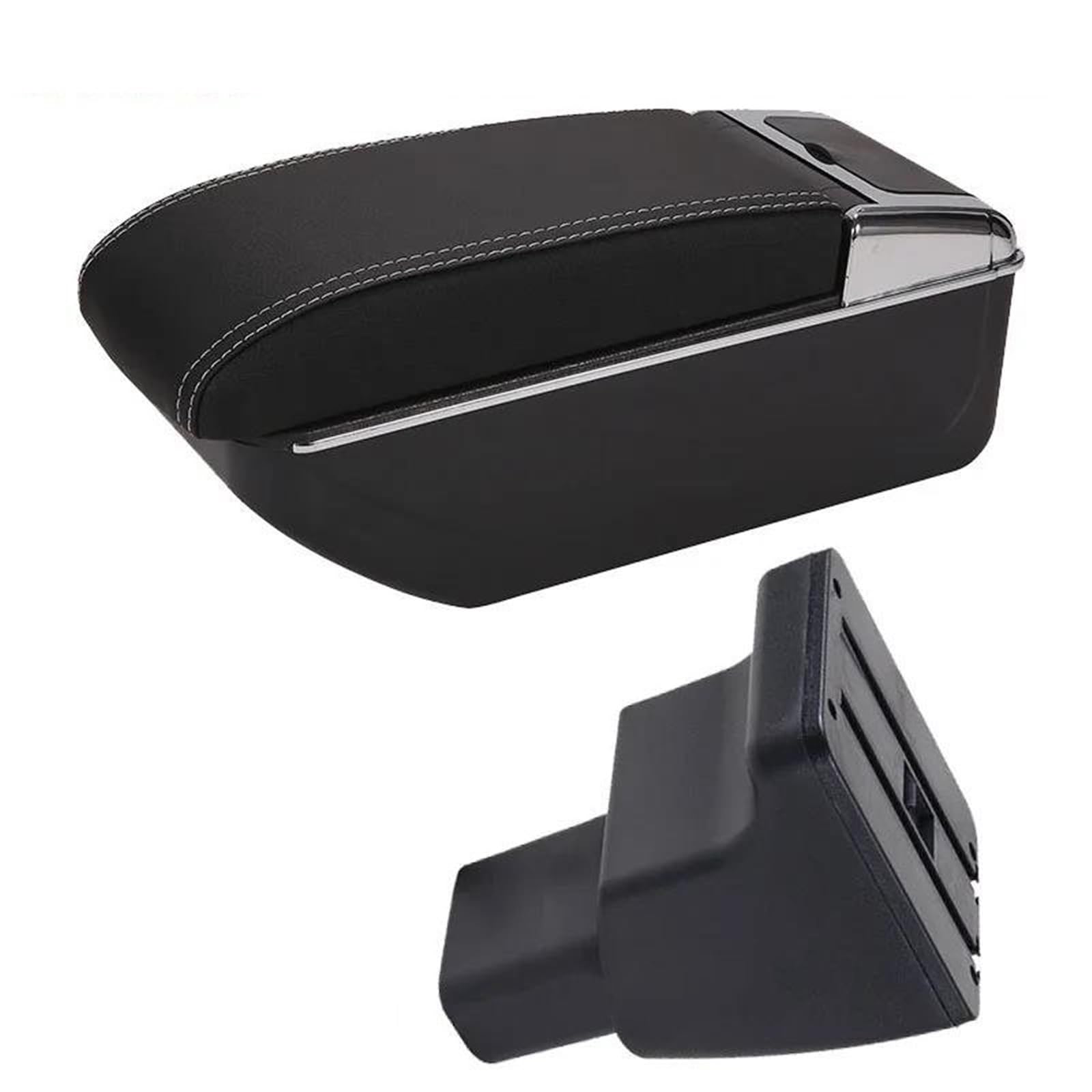 Hjkdsz Type C For Hyundai I10 Car Armrest Center Console Organizer Box Telescopic Double Layer Storage Replacement Accessories(Type C)