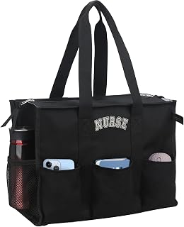 HoogaLife Nurse Bag for Work with Multiple Pockets, Waterproof Tote Organizer for Medical Supplies