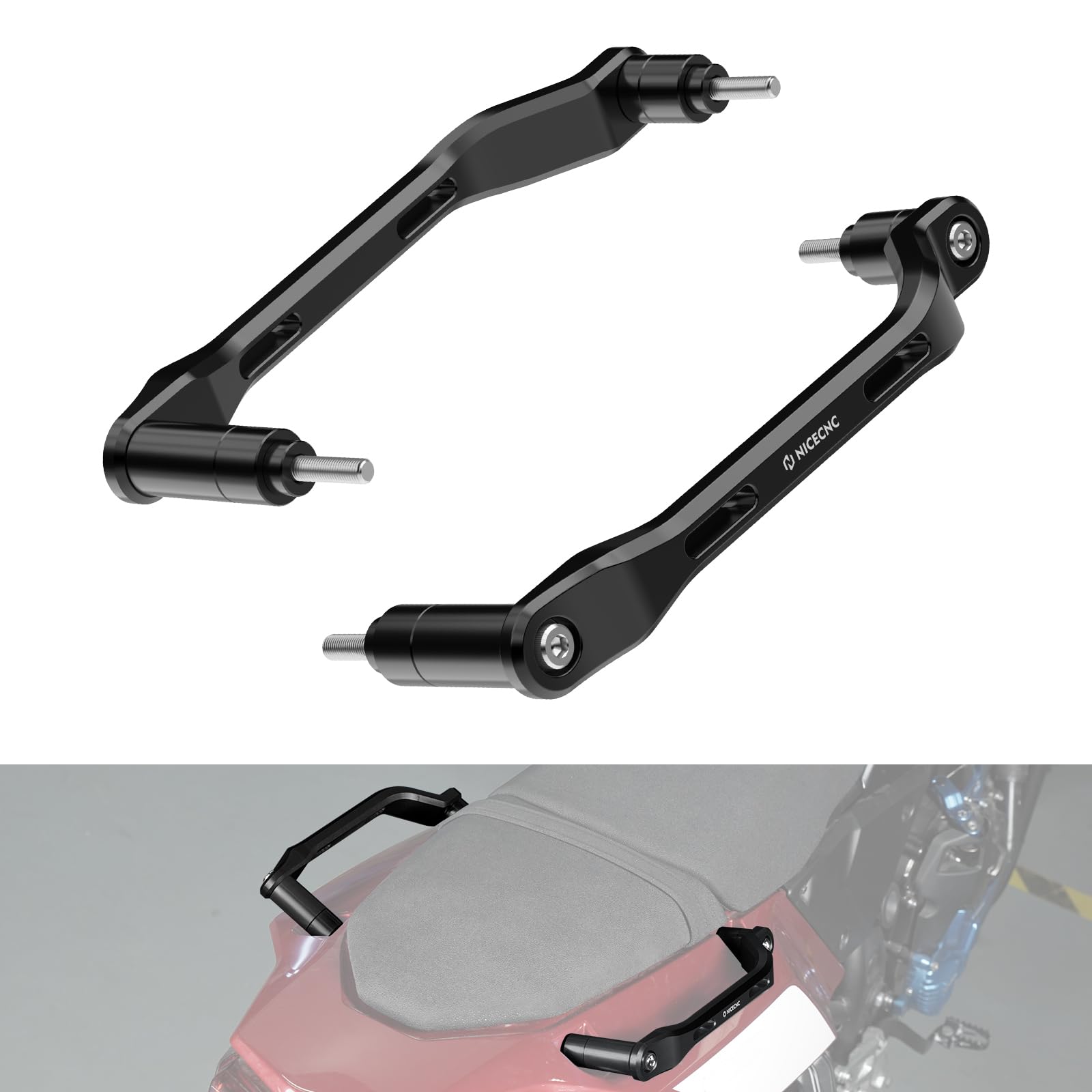 NICECNC Poggiapolpaccio Posteriore per Passeggero Compatibile con Yamaha Tenere 700/XTZ700 2019-2024, Tenere 700 Rally Edition 2020-2024, Tenere 700 World Raid 2022, Poggiapolpaccio Posteriore per