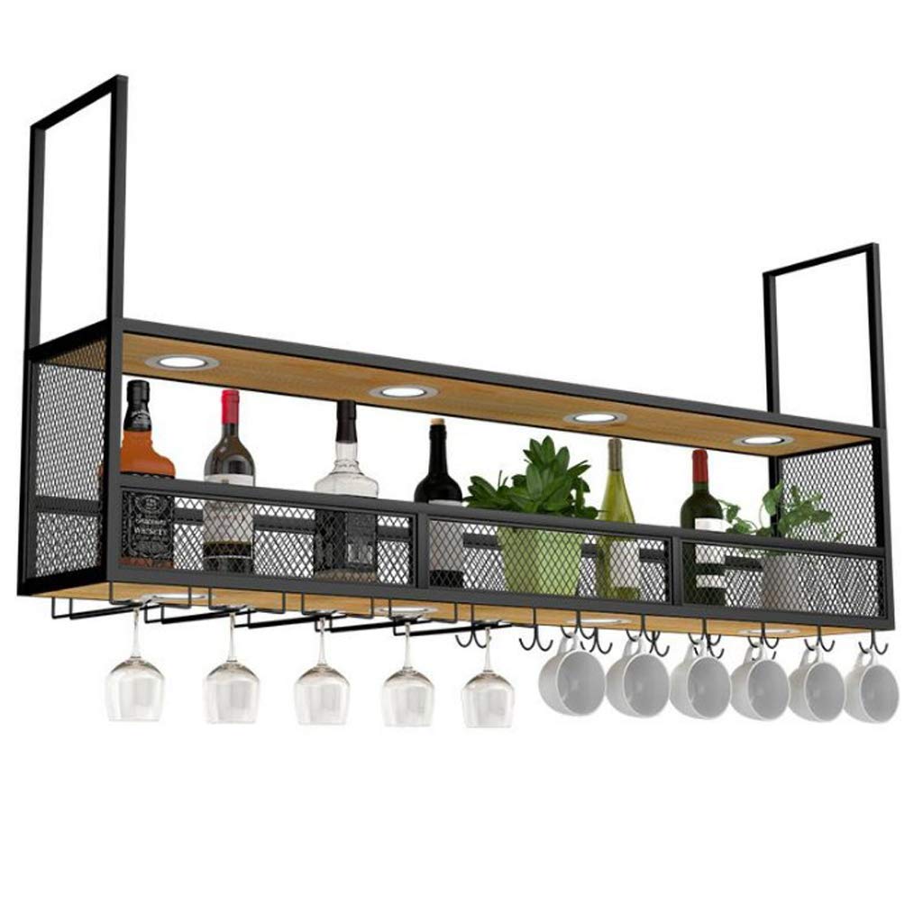 Étagères flottantes en bois porte-bouteilles muraux bois noir design