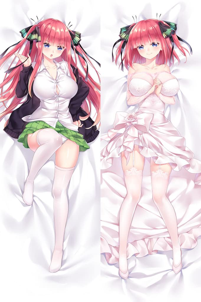 Nino Nakano Body Pillow Bedding Decorative Anime Body Pillow Girl Anime Dakimakura Pillow Waifu Sexy (150,2 Way Tricot)