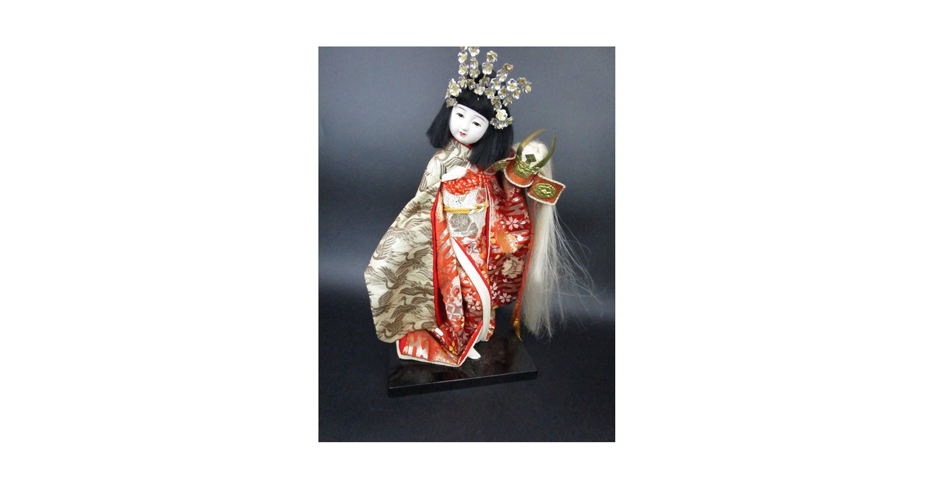 花柄の着物の人形　日本人形 花魁（着物の人形） その他アート 百千鳥商店 通販 8222181