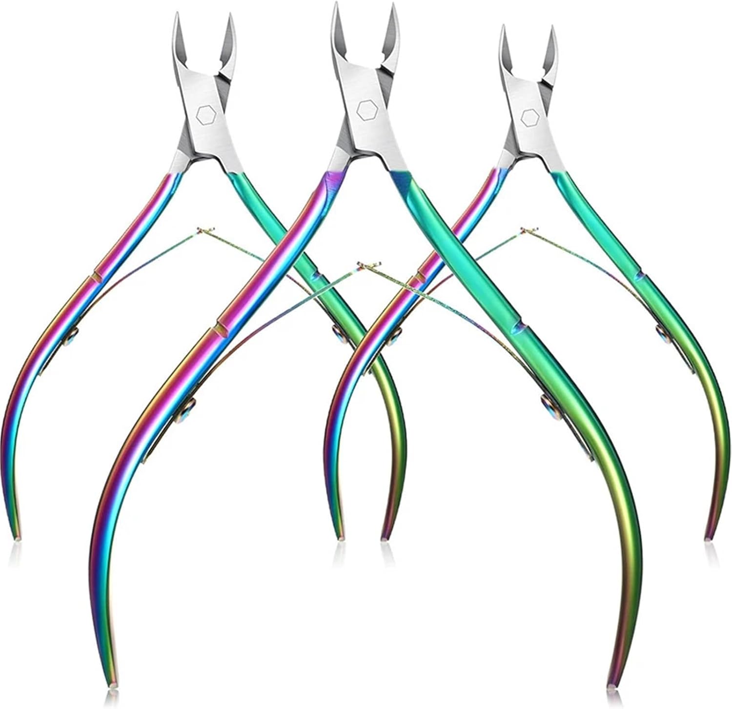 3 Pcs/Set Toenail Fingernail Cuticle Nippper Professional Nail Clipper Manicure Cutter Scissoris Stainless Steel Trimmer Tools(Sliver)