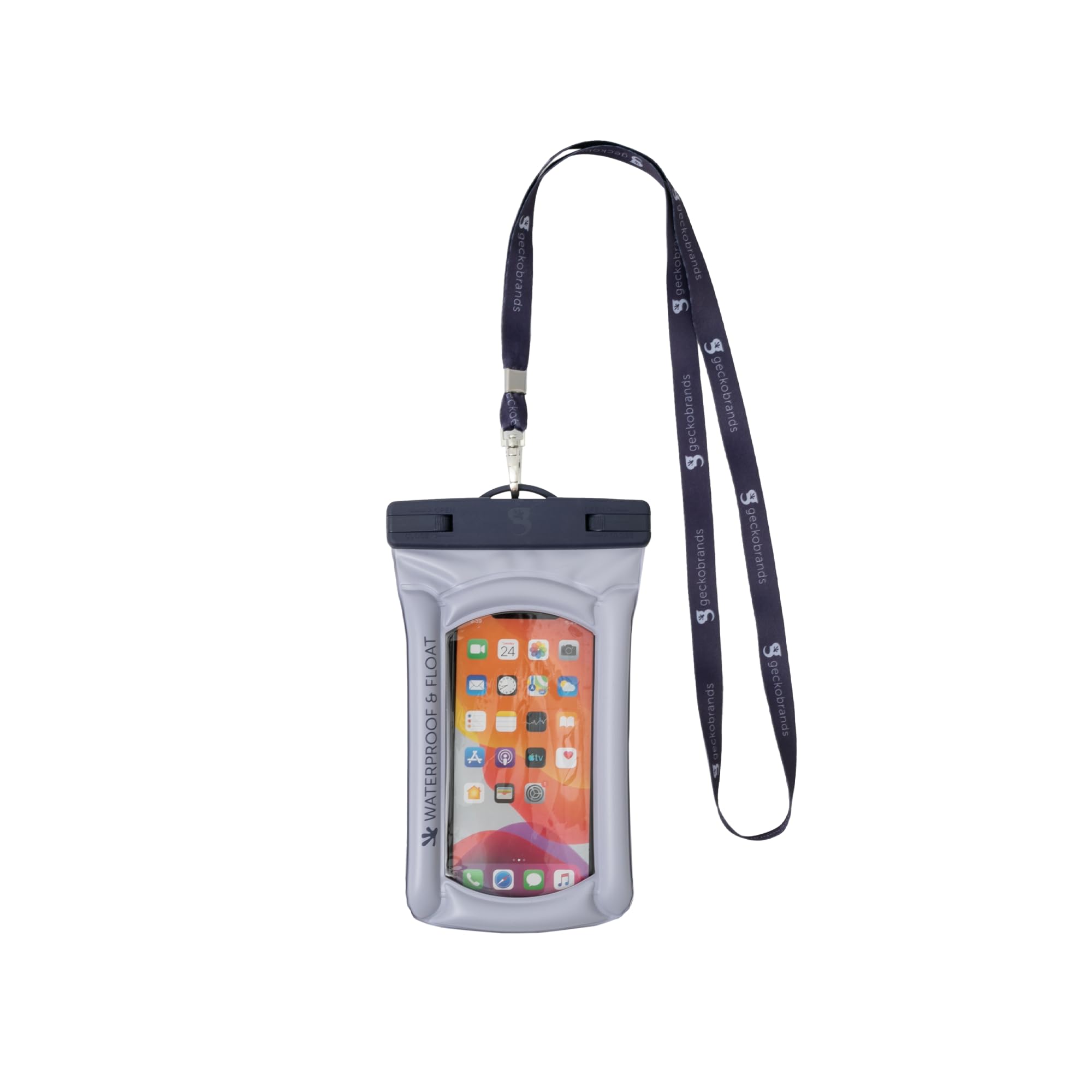 geckobrands Float Phone Dry Bag - Waterproof & Floating Phone Pouch – Fits Most iPhone and Samsung Galaxy Models