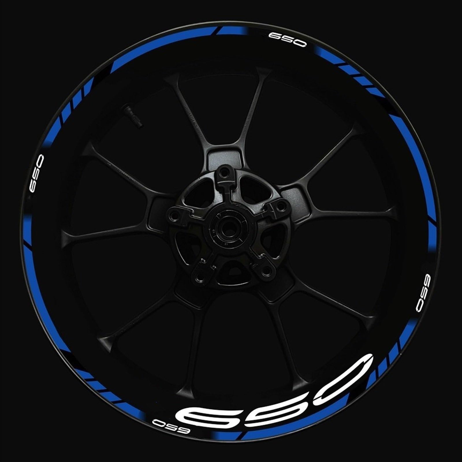 Front and Rear Wheel Hub Decal Set Improved Decoration for Kawasaki for Z650 Motorcycle Rim Stickers(Color2)