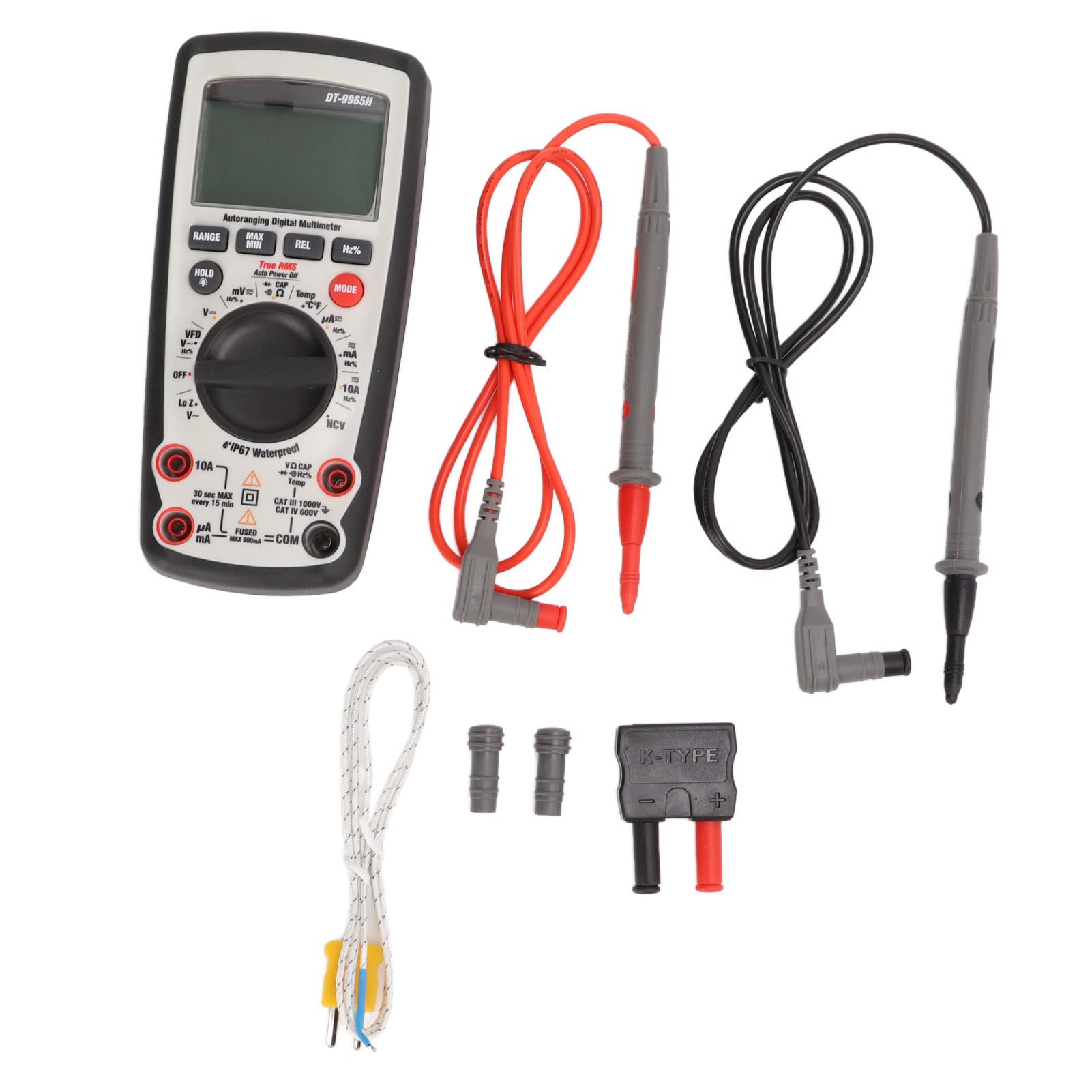 Multimetr cyfrowy DT9965H High Precision NCV True RMS tester elektryczny do wykrywania dla elektryków inżynierów lekki przenośny ABS 6000 punktów podświetlenia LCD