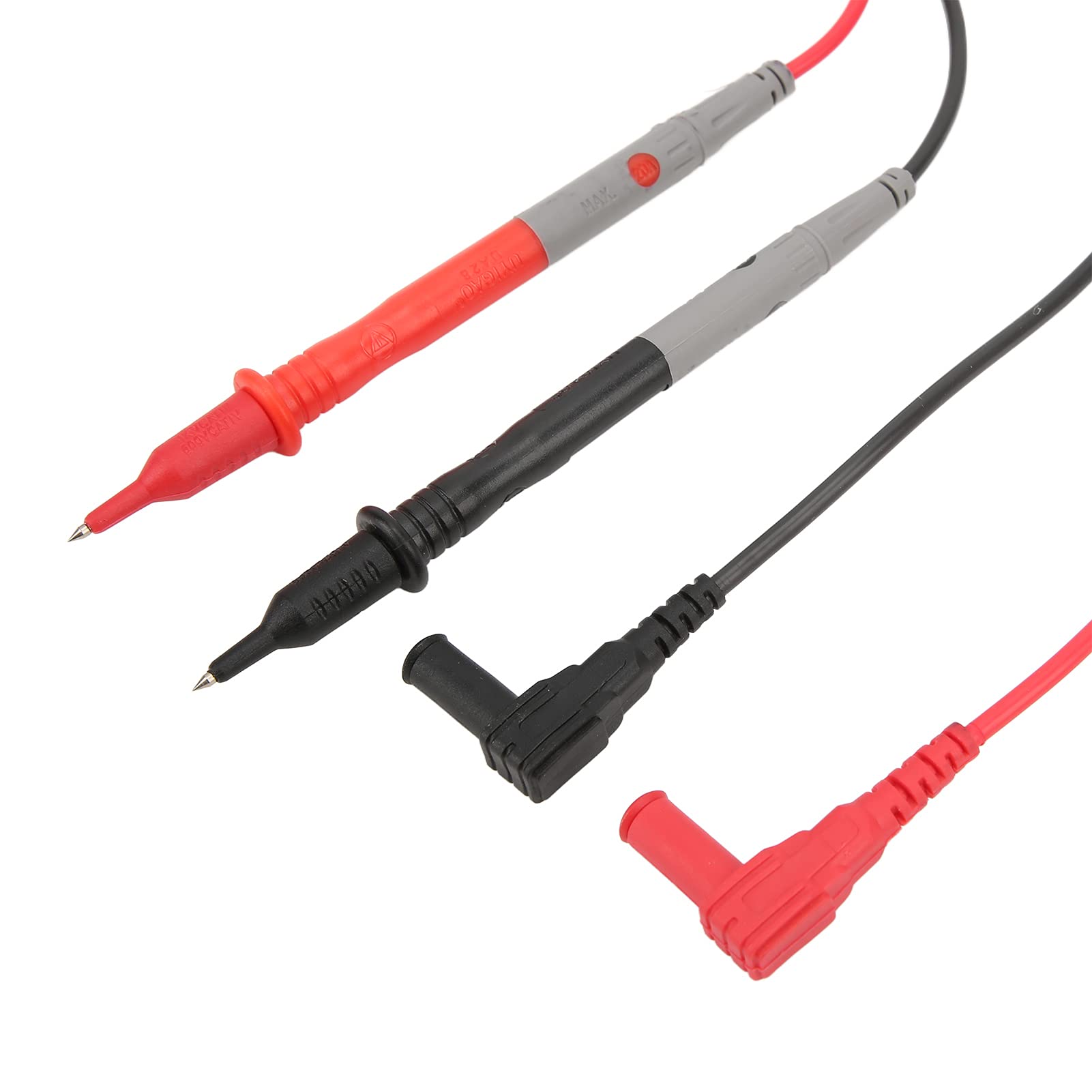 Juego de 10 cables de prueba para multímetro con tapas protectoras, cables de conector multímetro de sonda larga para exteriores (UA026(20A/1KV))