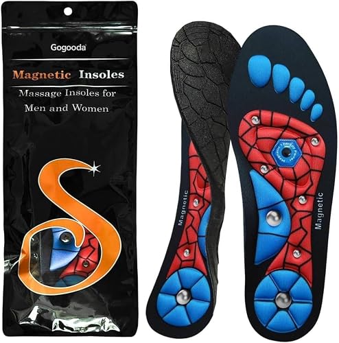 Gogooda Magnetic Acupressure Insoles, EVA and Suede, Men's Arch Support, Blood Circulation, Size M-US(9.5-10.5)