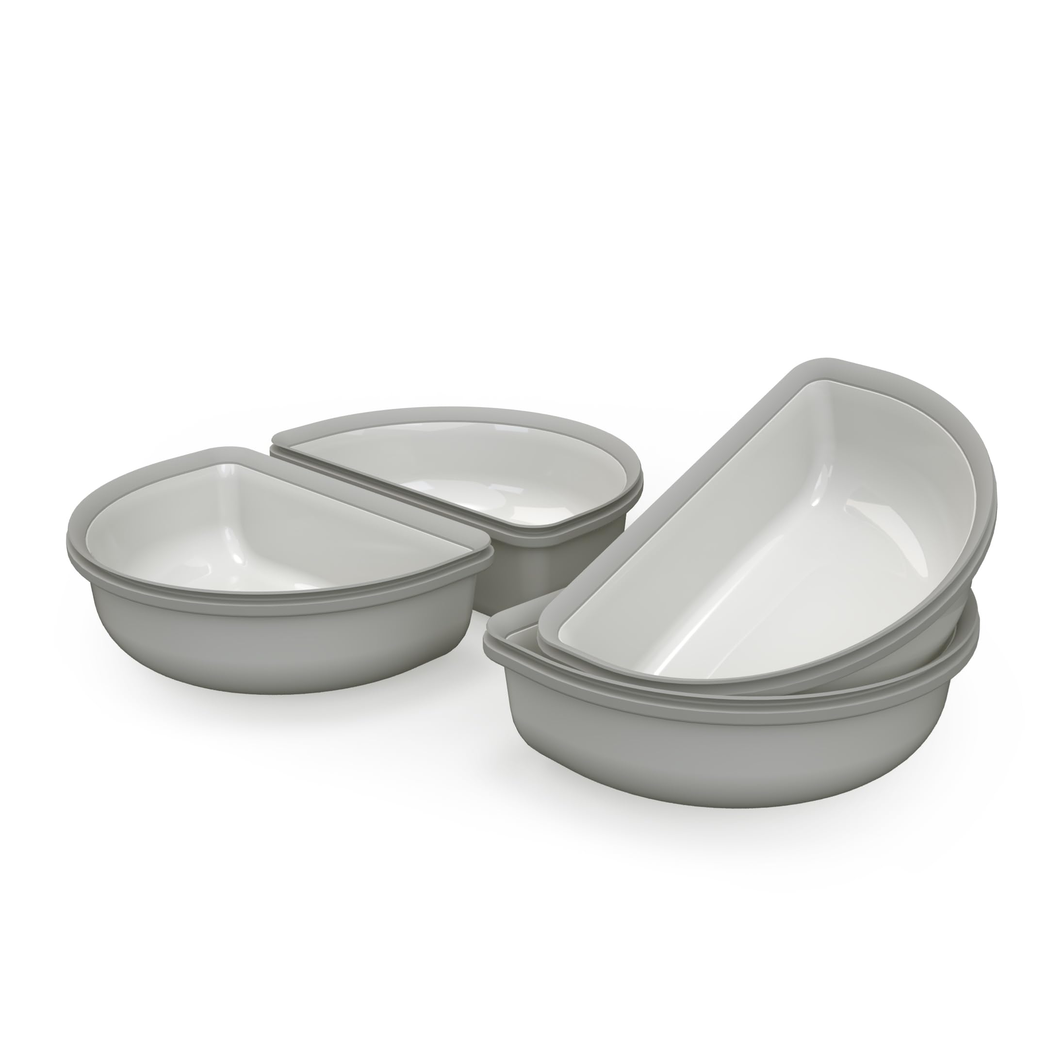SureFeed Half Bowl - Pack of 4 (Grey) (Grey)