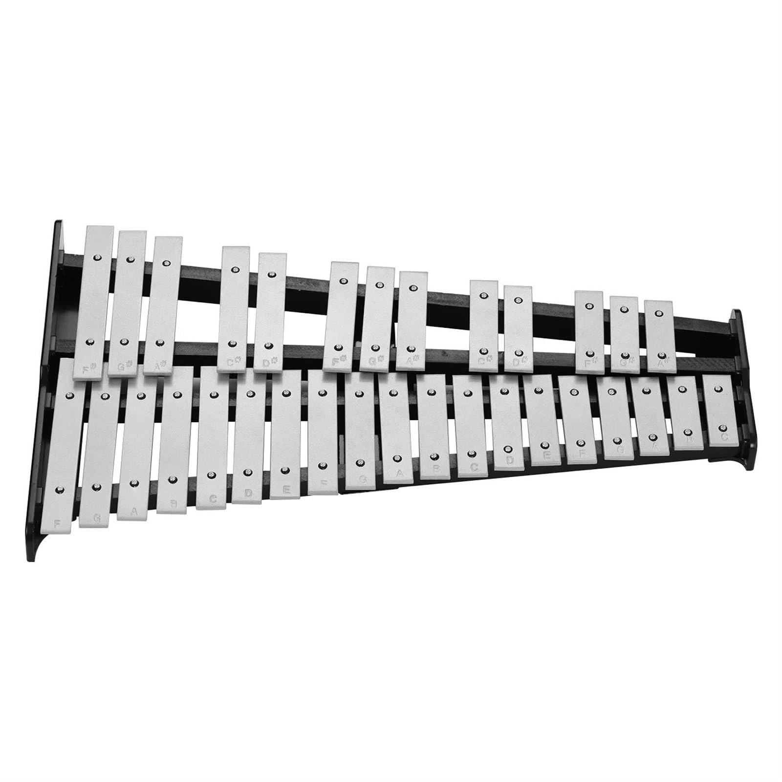 Xylophone Xylophone Glockenspiel 32 Notes Base En Bois Barres En Aluminium Massif Avec Maillets Et Sac De Transport