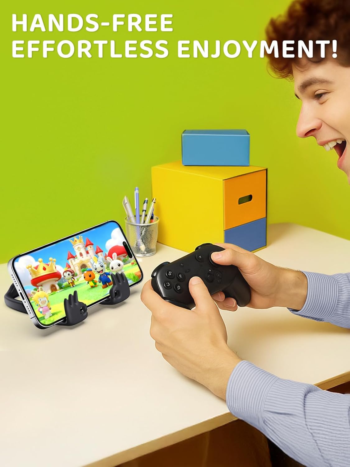 Easter Basket Stuffers for Teens Boys: Cell Phone Stand Upgrade Adjustable OK Sign Thumbs Phone Holder for Desk Gifts for Adults Teenage Kids Men Girls Funny Cool Gadgets Ideas Birthday Easter Gifts 6 61VwpCpDglL. AC SL1500