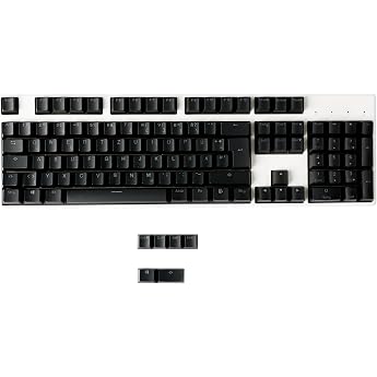YMDK 105 German ISO Double Shot PBT Shine Through OEM Profile Keycap Set Suitable for Cherry MX Switch Mechanical Keyboard Black