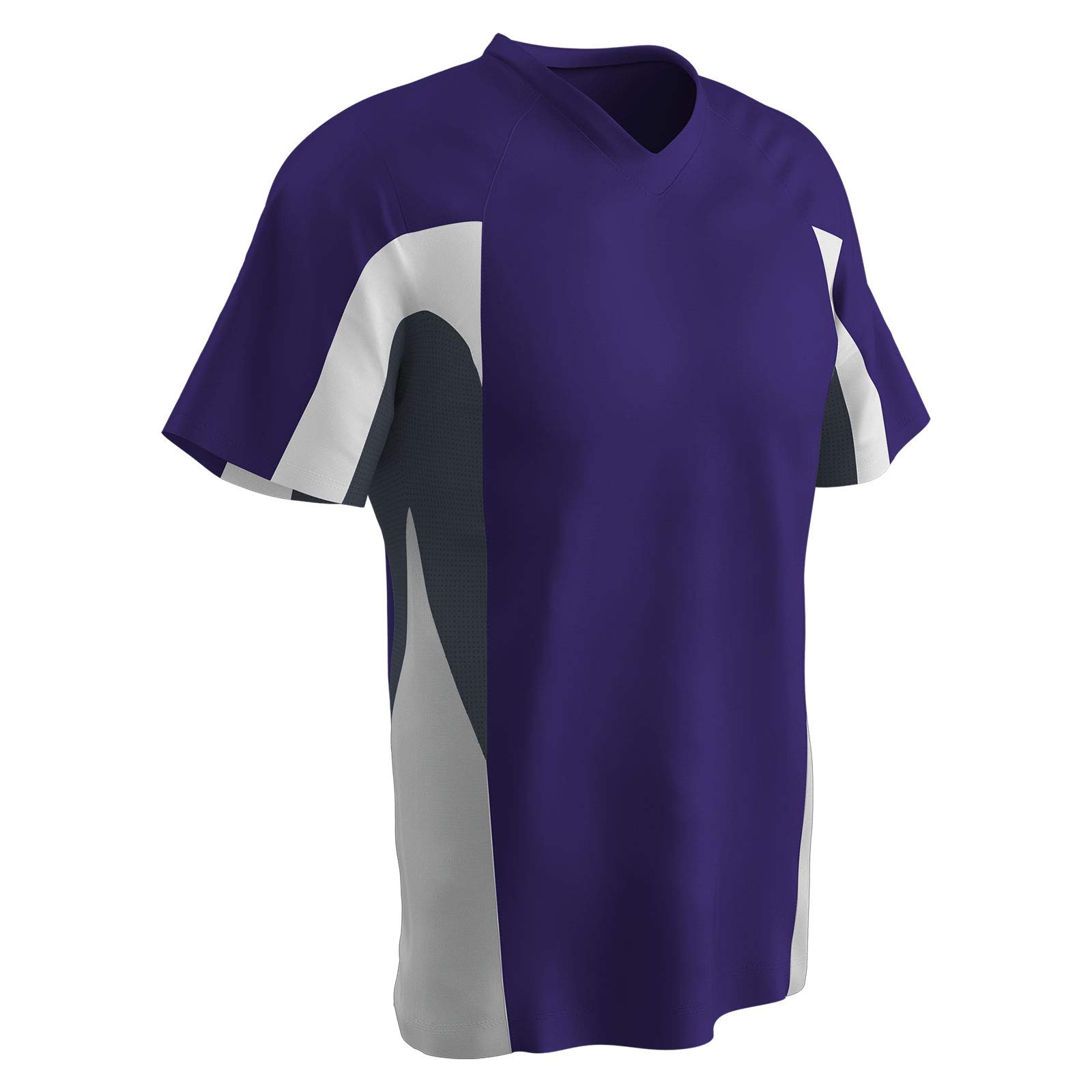 Maillot en polyester col en V filles Champro anti-transpiration violet