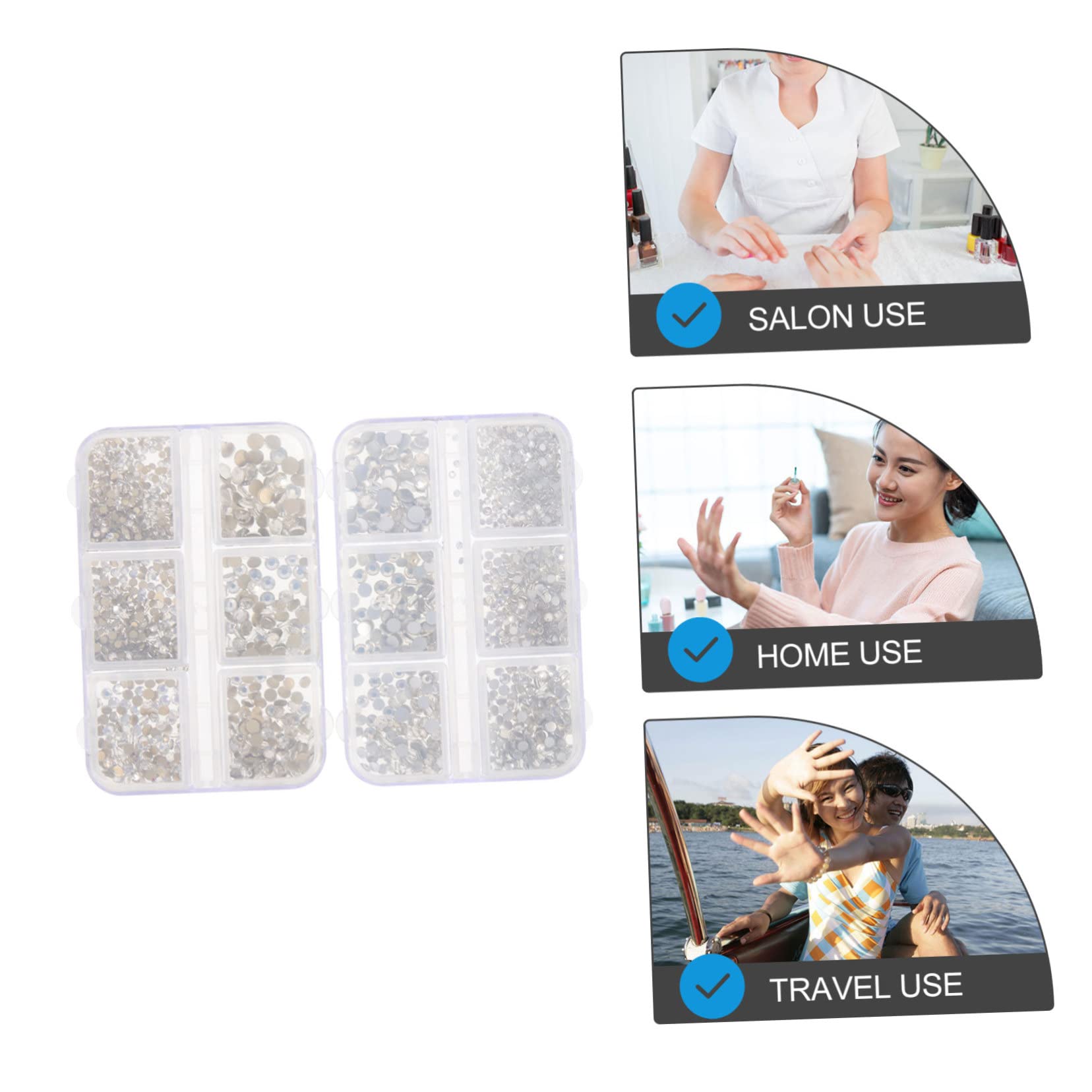 5 set Accessori Per Nail Art Con Strass Perline Dorate Per Nail Art Smalto Rosa Arcobaleno Decorazioni Per Unghie Con Glitter Per Nail Art Gioielli Per Unghie 2 scatole*5