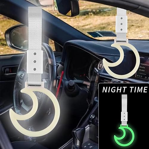 Miniatura 4 de Q1-TECH, JDM Tsurikawa - Anillo japonés para metro, tren, autobús, mango de automóvil, mango en forma de luna, correa de mano, anillos de