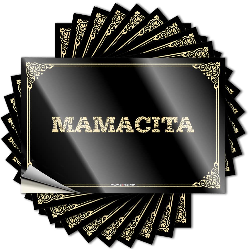 Decal Outdoor and Decor Mamacita & Race Car Easy Apply Man Cave Signs Vintage Funny(12X18CM-6Pcs)