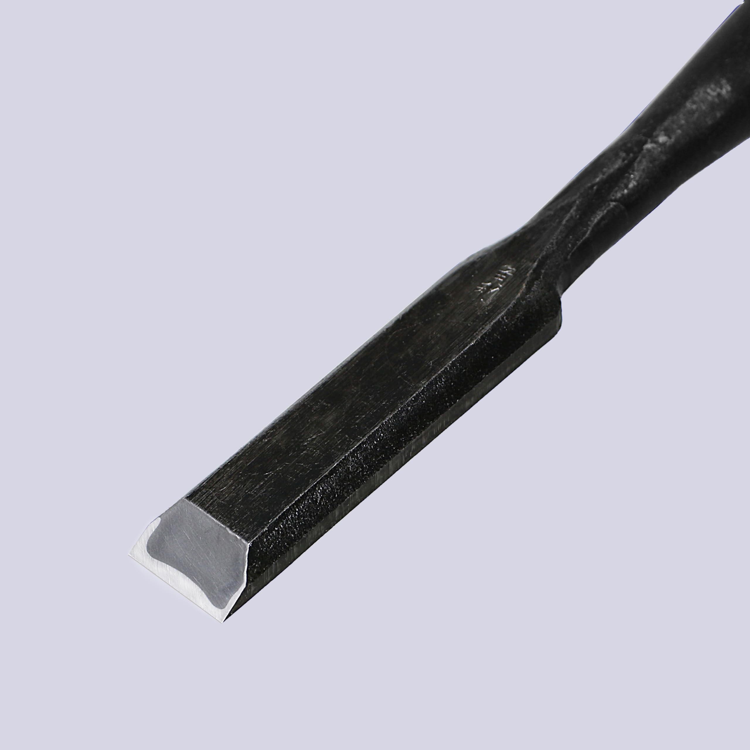 KAKURI Cincel de madera japonés para carpintería de 15 mm, fabricado en Japón, cincel de madera profesional Oire Nomi (forjado a mano), hoja de acero blanco japonés n.º 2, mango de madera de roble