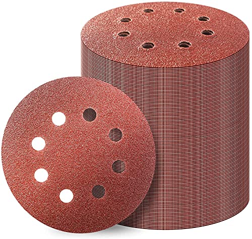 Image of Inditrust 5-Inches Round Sanding Disc Hook and Loop Sand Paper in Bulk for Orbital Sander (60 Grit, 100 pcs)