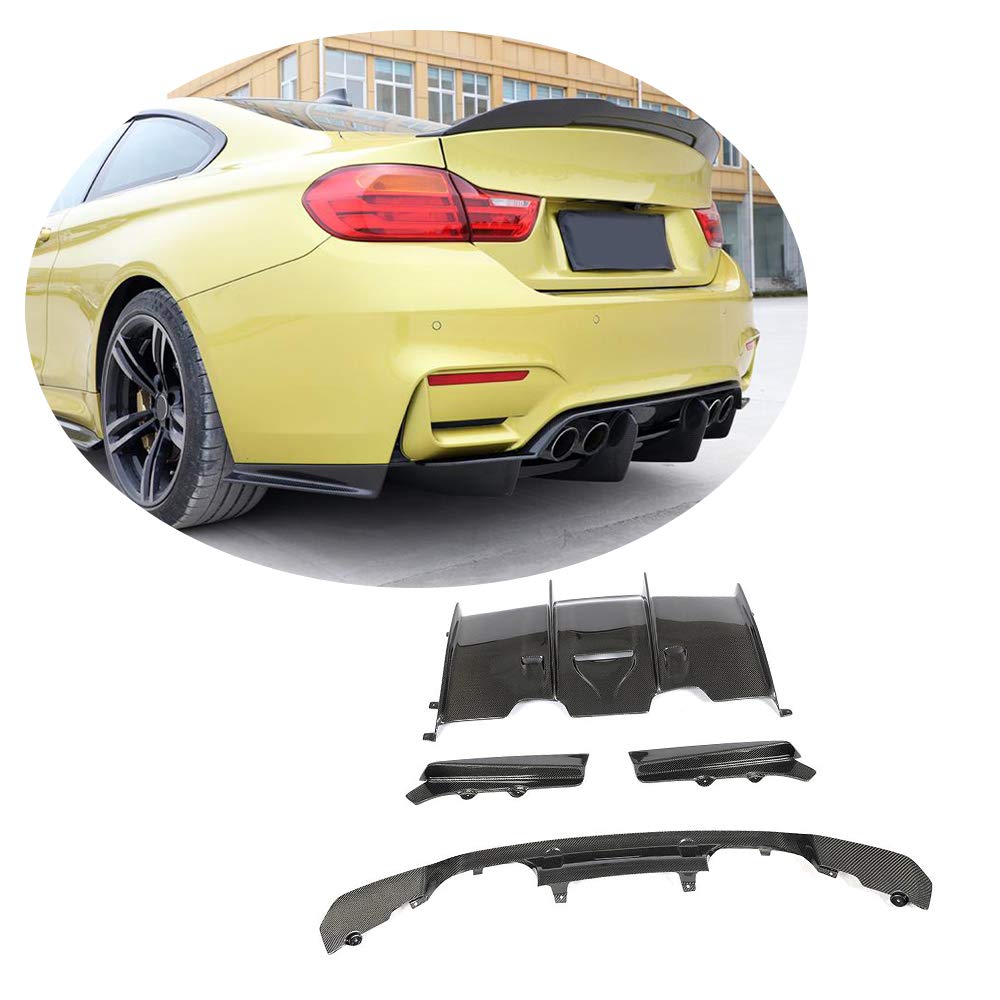 MCARCAR KIT Rear Diffuser fits for BMW F80 M3 Sedan F82 M4 Coupe F83 M4 Convertible 2014-2019 Factor