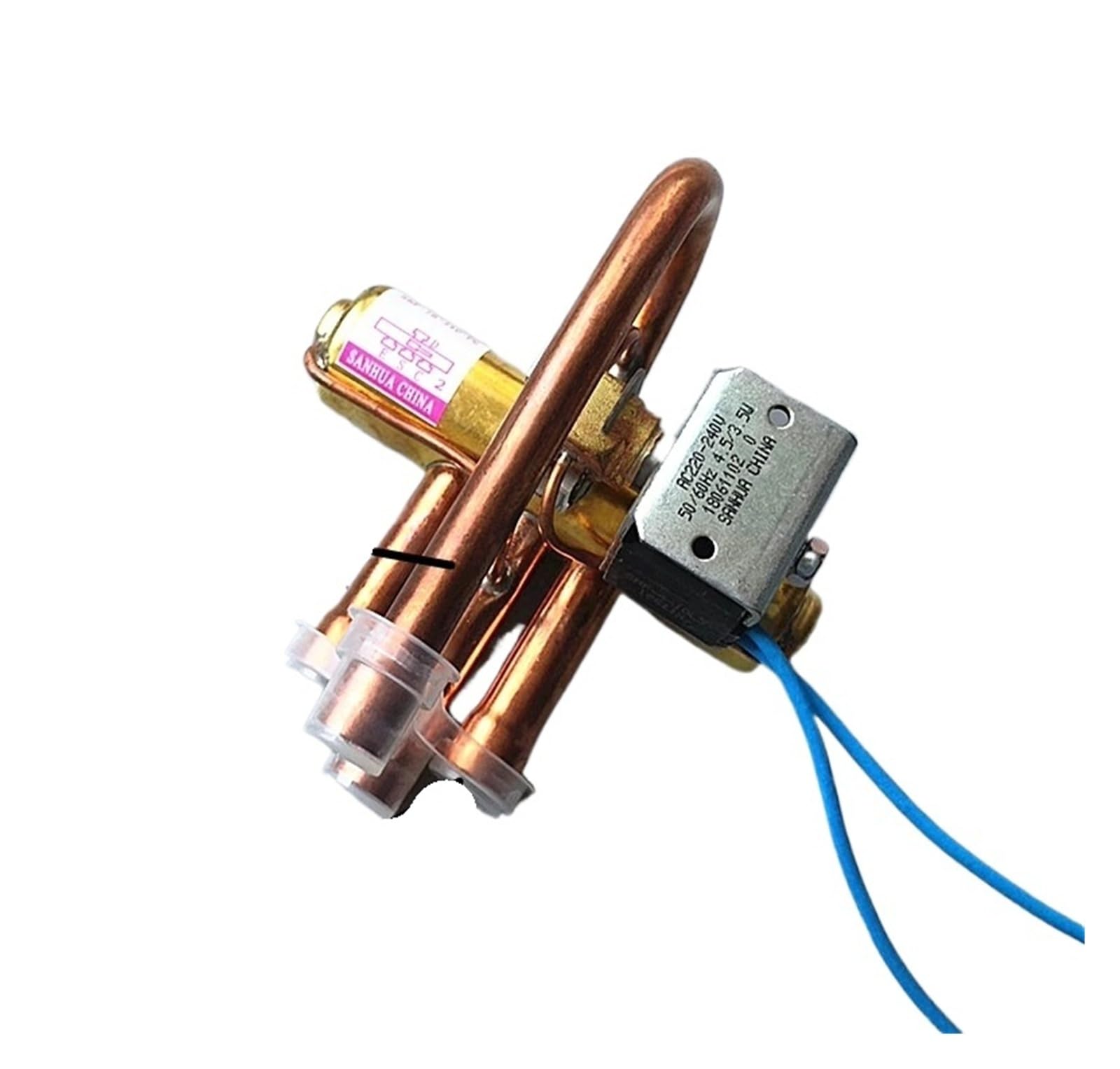 Air Conditioning Four-Way Heat Pump Reversing Valve With Coil AC220V 1-5P ，Compatible For Sanhua ，(SHF-7H-34U 2P)