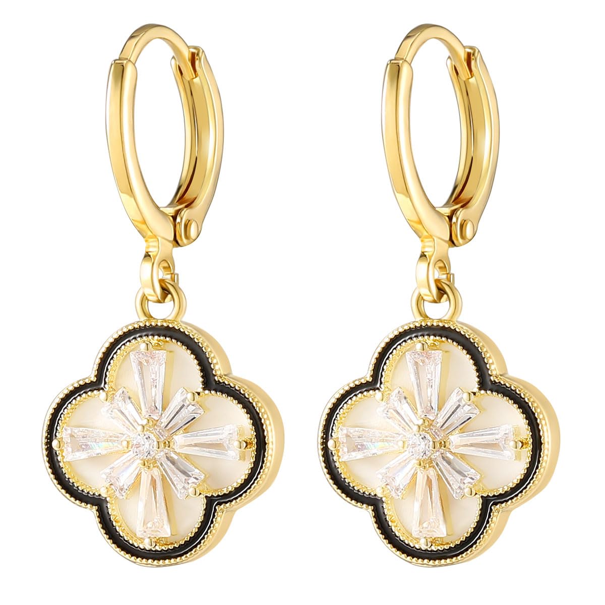 Emibele Gold Plated Earrings for Women Small Bee Honeycomb Drop Earrings with 925 Sterling Silver Needle Geometric Fashion