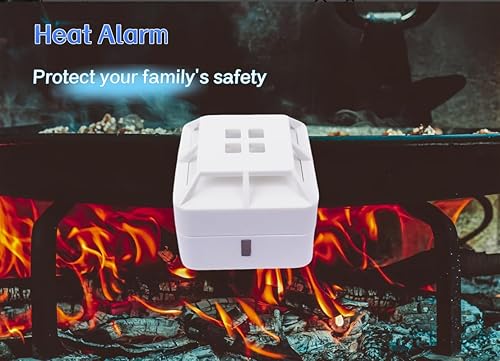 Miniatura 5 de Detector de calor con alarma de calor, nivel A1, temperatura 131.0 F-149.0 F, sonido de alarma de 85 dB para casas de calderas de garaje, cocina y
