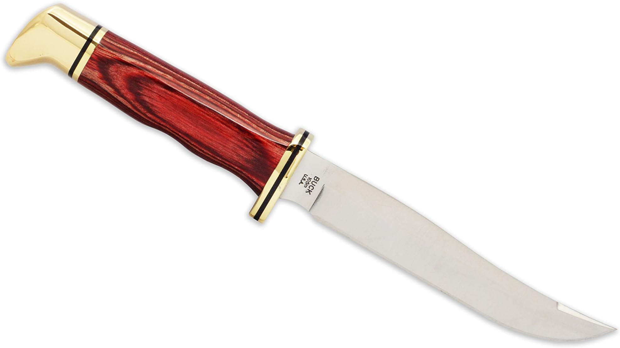 Buck Knives 105 Pathfinder, 5" Fixed Blade Knife, Cherry Wood Handle, W/Sheath, Special Build Out, 0105CWSBP1