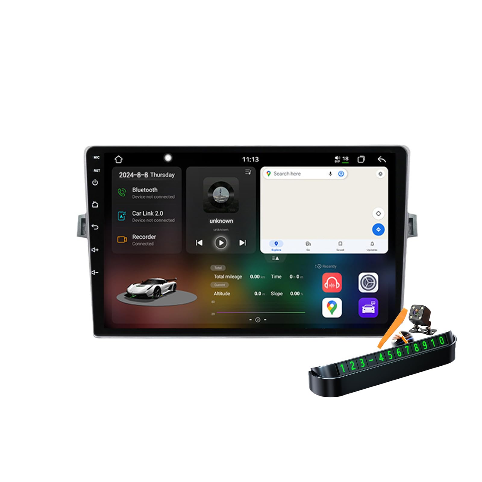 Autoradio 2 Din Android 14.0 Carplay WiFi pour Verso Corolla 2009-2018