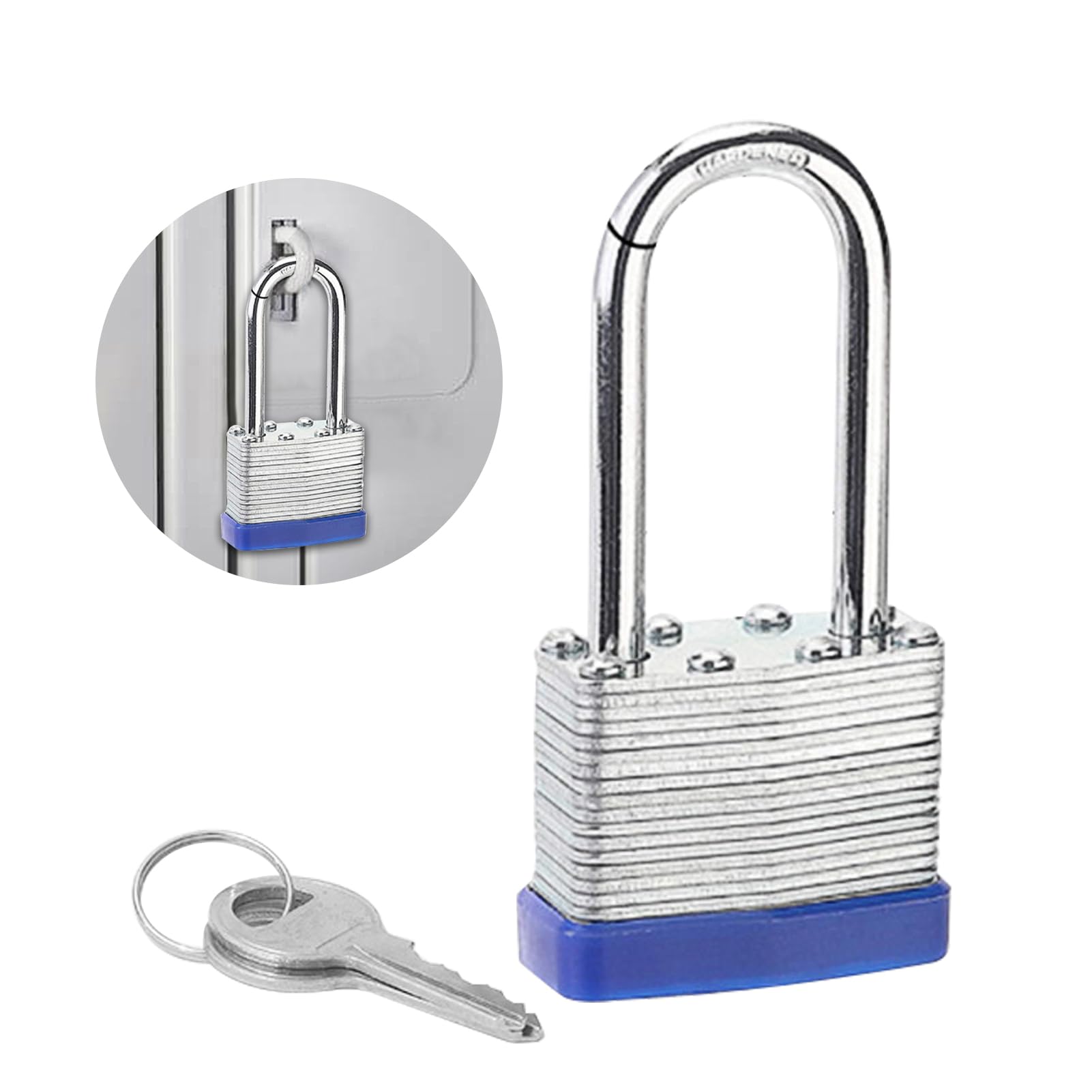 Keyed Padlock Heavy Duty Long Shackle Padlock With 4 Keys, Outdoor - View #10