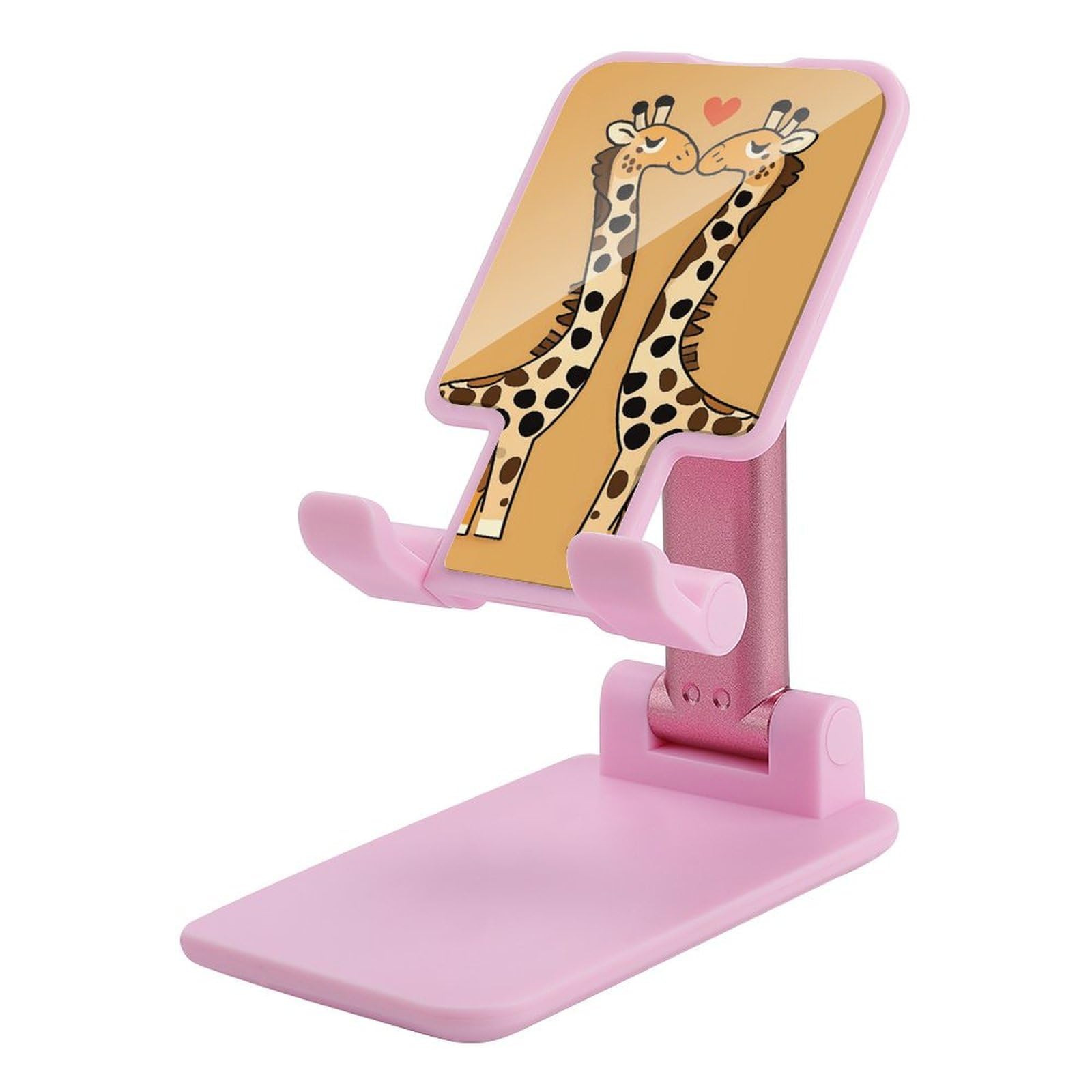 Support de téléphone portable pliable et réglable motif girafe pour bureau - 7