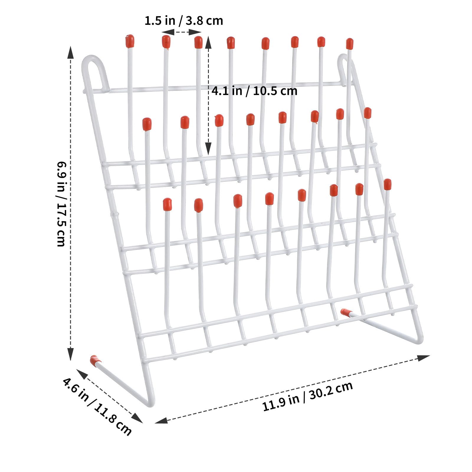 SOLUSTRE Rack zum Organisieren von Reagenzgläsern mit 24 Positionen Flasche Metall Fein Verarbeitet Klassisches und Kreatives Design für Labor für Laborzwecke